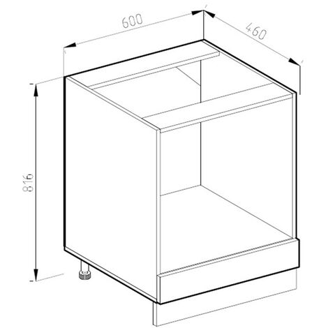 Mobile per forno da incasso R-Line, Quercia dorata, 60 cm senza piano di lavoro, Vicco