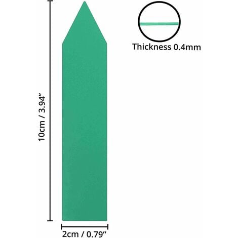 Etichette per orto in plastica multicolore (confezione da 500) - 10 x 2 cm - Cartello per orto/Etichetta per giardino impermeabile in 5 colori per vivaio, semi, piante ed erbe aromatiche,