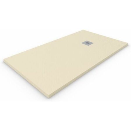 Piatto doccia in marmoresina extra piatto ALLSTONE - Tutte le taglie - 6 colori - Valvola e griglia regalo - Crema Ral. 1015 70X70 CM
