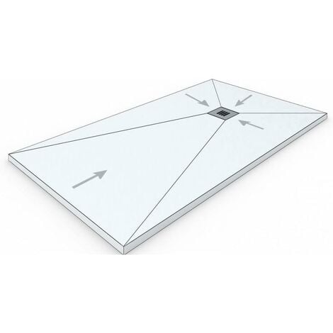 Piatto doccia in marmoresina extra piatto ALLSTONE - Tutte le taglie - 6 colori - Valvola e griglia regalo - Crema Ral. 1015 70X70 CM