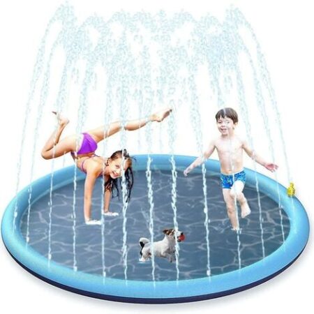 Tappetino spruzzatore per schizzi, tappetino antiscivolo per giochi d'acqua per bambini, regalo per giochi d'acqua da giardino