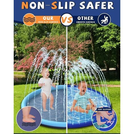 Tappetino spruzzatore per schizzi, tappetino antiscivolo per giochi d'acqua per bambini, regalo per giochi d'acqua da giardino