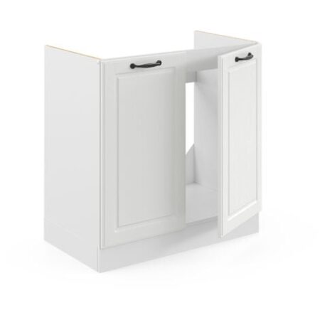 Mobile lavello cucina R-Line, Bianco casa di campagna, 80 cm senza piano di lavoro, Vicco