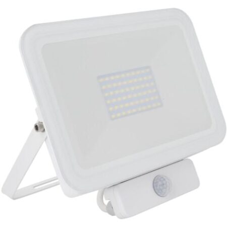 Proiettore LED 50W 120lm/W IP65 Slim con Sensore di Movimento PIR 4500K Bianco Naturale