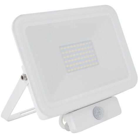 Proiettore LED 50W 120lm/W IP65 Slim con Sensore di Movimento PIR 4500K Bianco Naturale
