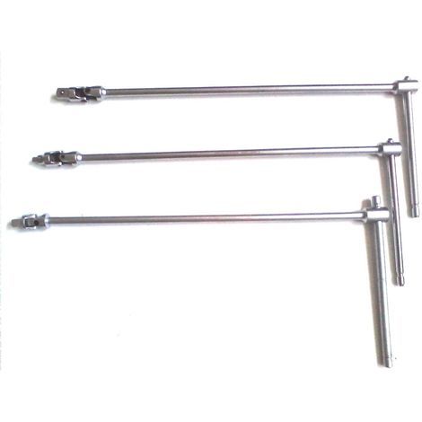 Set chiavi a T  da 1/2 " 1/4 " 3/8 snodata per bussole attacco quadro snodo lunga