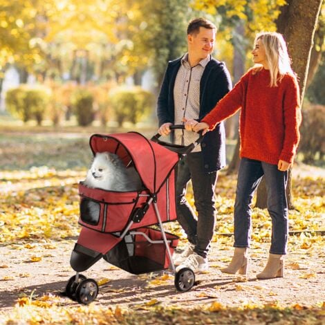 PawHut Passeggino per Cani Pieghevole Carrello per Animali Domestici