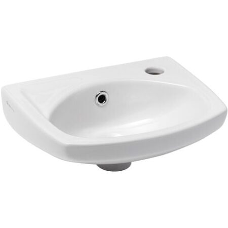 Siko Lavabo Siko con foro per rubinetto a destra, troppopieno, 35x28 cm, bianco (EUR913)