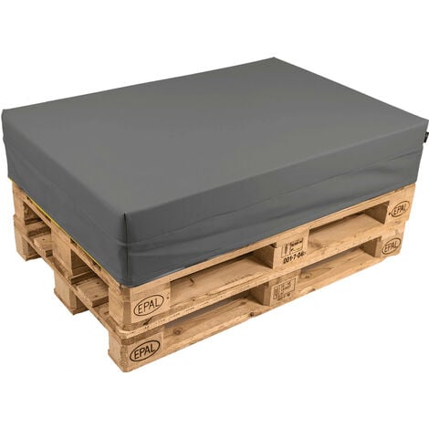 Cuscino per Pallet 120x80cm in Tessuto Pomodone Grigio Scuro
