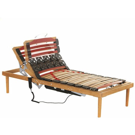 Rete ATP Motorizzata a Doghe 80x190 cm in Faggio Naturale 38 mm Dormidea Crio