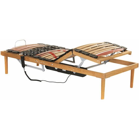 Rete ATP Motorizzata a Doghe 80x190 cm in Faggio Naturale 38 mm Dormidea Crio
