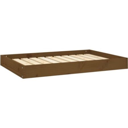 Cuccia per Cani Ambrata 91,5x64x9 cm in Legno Massello di Pino vidaXL