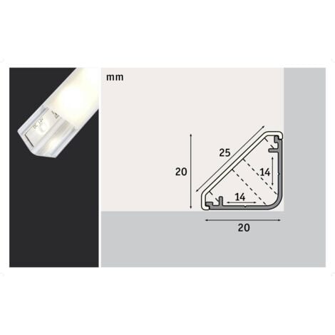 Paulmann 70262 Delta Diffusore profilo (L x L) 100 cm x 2 cm 1 pz.