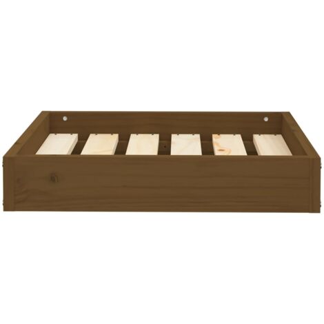 Cuccia per Cani Ambrata 51,5x44x9 cm in Legno Massello di Pino vidaXL