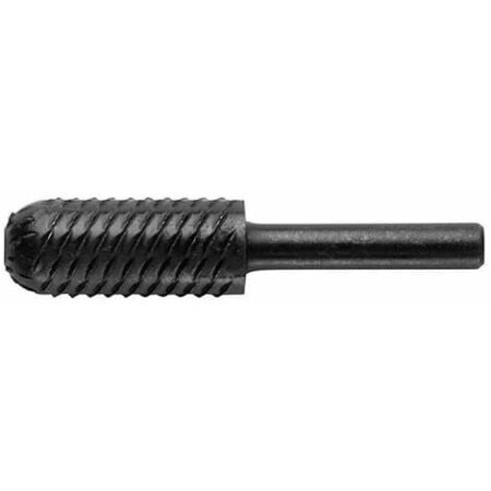Fresa rotativa cilindrica bombata per metallo con gambo di Ø 6 mm