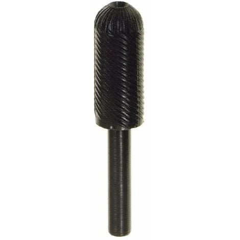Fresa rotativa cilindrica bombata per metallo con gambo di Ø 6 mm