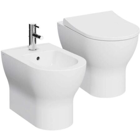 Sanitari Mia Round filo muro di Vitra con wc rimless