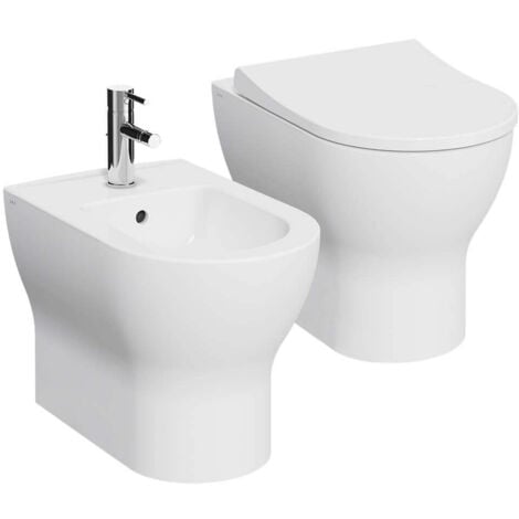 Sanitari Mia Round filo muro di Vitra con wc rimless