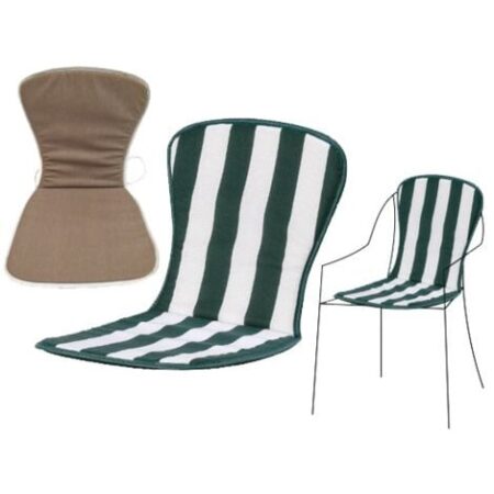 G100B2 CUSCINO PER SEDIA 75x38x2cm VERDE/BIANCO - CASA GIARDINO MADE IN ITALY FABOTEX