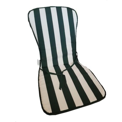 G100B2 CUSCINO PER SEDIA 75x38x2cm VERDE/BIANCO - CASA GIARDINO MADE IN ITALY FABOTEX