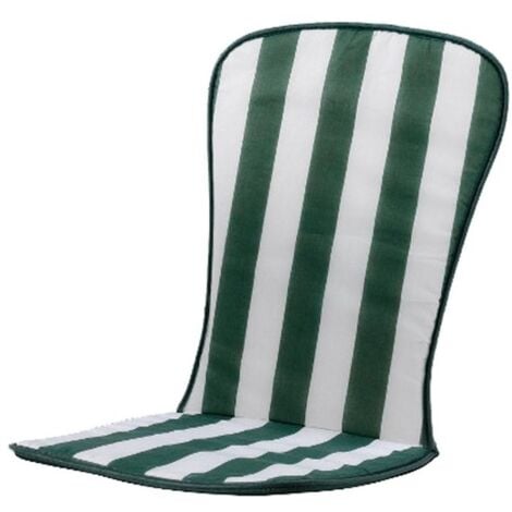 G100B2 CUSCINO PER SEDIA 75x38x2cm VERDE/BIANCO - CASA GIARDINO MADE IN ITALY FABOTEX
