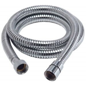 Tubo flessibile doccia nickel cromato 1,5 doppia aggraffatura acqua vasca conico