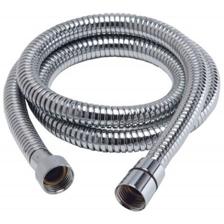 Tubo flessibile doccia nickel cromato 1,5 doppia aggraffatura acqua vasca conico
