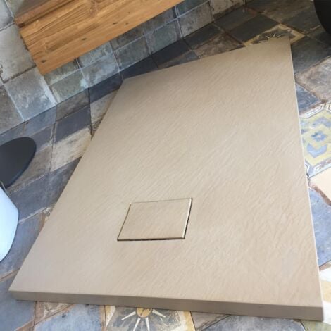 Piatto doccia tortora effetto pietra rettangolare mod. Strong 80x140 cm