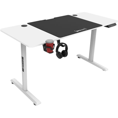 Scrivania 'Hayward' Regolabile in Altezza con Sollevamento Elettrico - Bianco - pro.tec