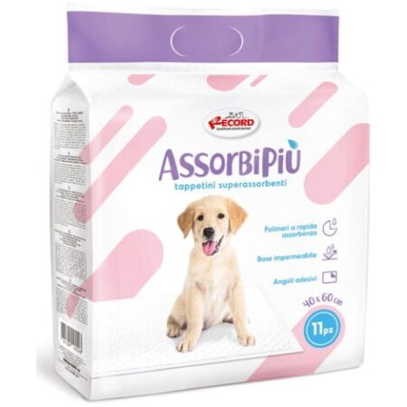 11 tappetini Assorbipiù assorbenti per cani con angoli adesivi 40x60 cm