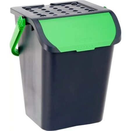 Pattumiera per Raccolta Differenziata Ecologic 35lt Verde 38x36,5xh45cm