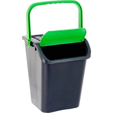 Pattumiera per Raccolta Differenziata Ecologic 35lt Verde 38x36,5xh45cm