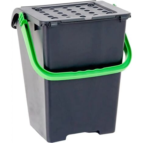 Pattumiera per Raccolta Differenziata Ecologic 35lt Verde 38x36,5xh45cm