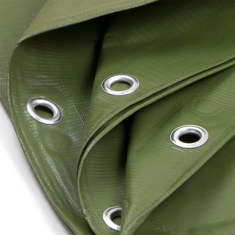 Telo PVC ULTRA 260gr occhiellato copertura impermeabile  esterni Verde 2X2m STI