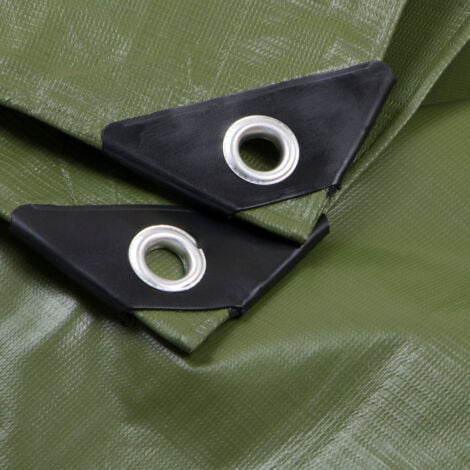 Telo PVC ULTRA 260gr occhiellato copertura impermeabile  esterni Verde 2X2m STI