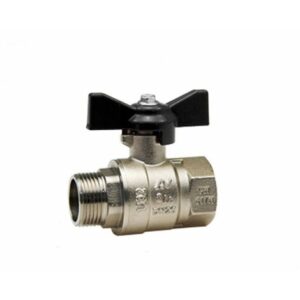 Valvola a sfera con farfalla 1/2″ MF farfalla nera