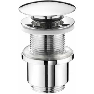 Piletta Clik Clak 1 1/4″ senza troppo pieno cromo ottone lucido lavabi bagno