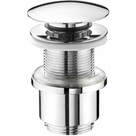 Piletta Clik Clak 1 1/4" senza troppo pieno cromo ottone lucido lavabi bagno
