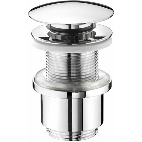 Piletta Clik Clak 1 1/4" senza troppo pieno cromo ottone lucido lavabi bagno