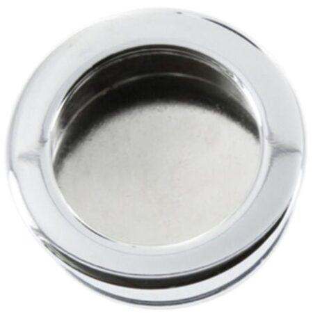 NICCHIE TONDE X ANTINE SCORRIMENTO MM.40 OTTONE CROMO LUCIDO. Prezzo per 1 pezzo.