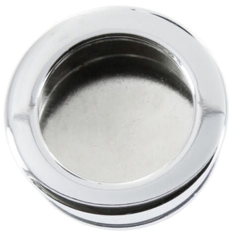 NICCHIE TONDE X ANTINE SCORRIMENTO MM.40 OTTONE CROMO LUCIDO. Prezzo per 1 pezzo.
