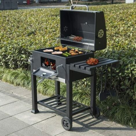 WOLTU Griglia a Carbone Portatile con Ruote Barbecue BBQ Carbonella Grill Grande