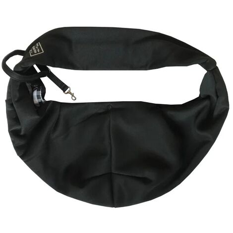 Borsa a tracolla per animali domestici in cotone Borsa a tracolla per cani Viaggi all'aperto Cucciolo di gatto portatile Comoda borsa per il trasporto (Nero)