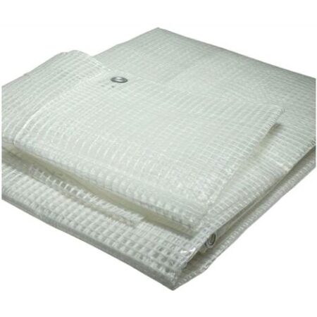 Telone Telo Occhiellato Retinato 3x2,5 mt in PVC Trasparente Multiuso
