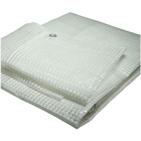 Telone Telo Occhiellato Retinato 3x2,5 mt in PVC Trasparente Multiuso