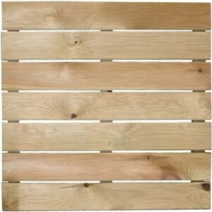 Pedana per Doccia da Giardino Esterno, Legno Impregnato in Autoclave, cm 50×50