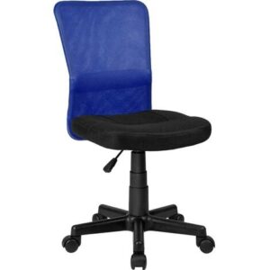 Sedia Scrivania Ufficio Cameretta Girevole Tessuto Rete Altezza Regolabile Blu