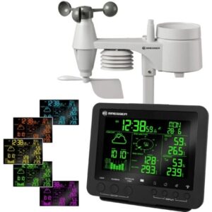 BRESSER 5-in-1 Centro meteo professionale con display di 256 colori nero