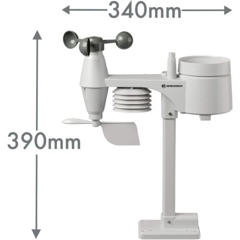 BRESSER 5-in-1 Centro meteo professionale con display di 256 colori nero