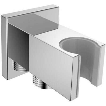 kielle Accessori - Presa d'acqua a parete con supporto doccetta, cromo 20901010